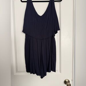 Navy Women's Romper w Pockets